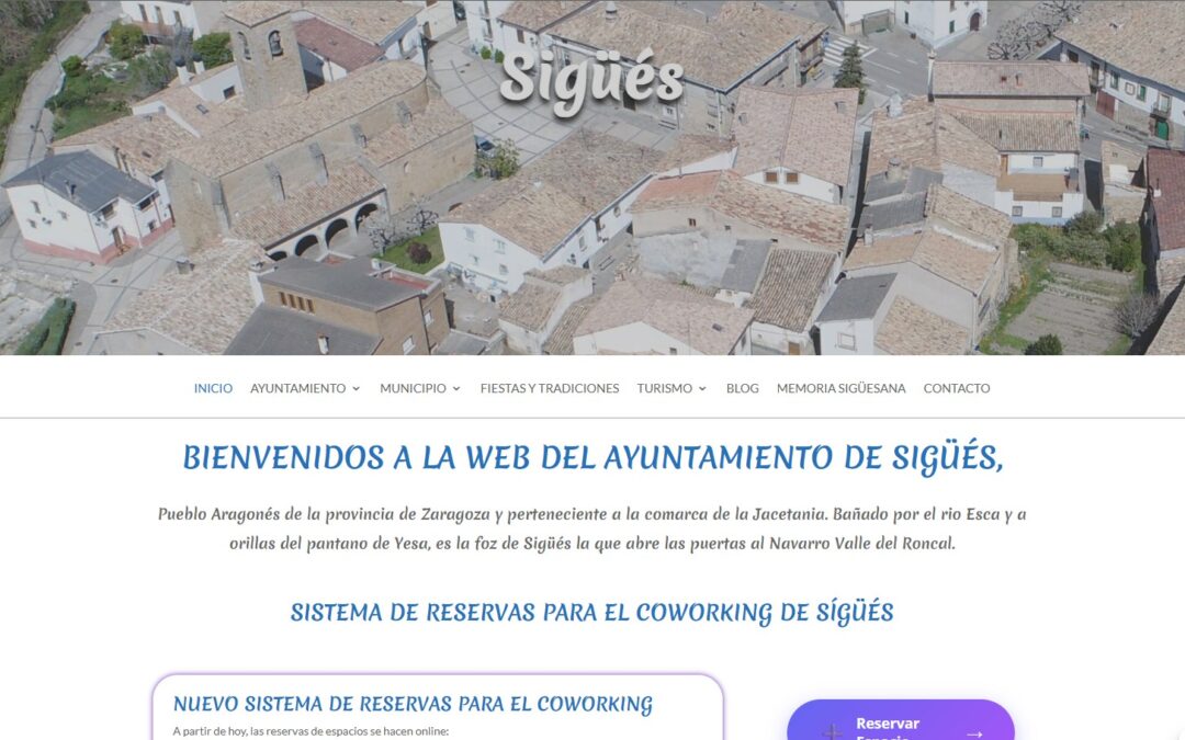 Mantenimiento Web Ayuntamiento de Sigüés